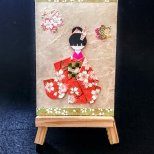Handmade Geisha Wall Decoration – Yuzen Washi Paper